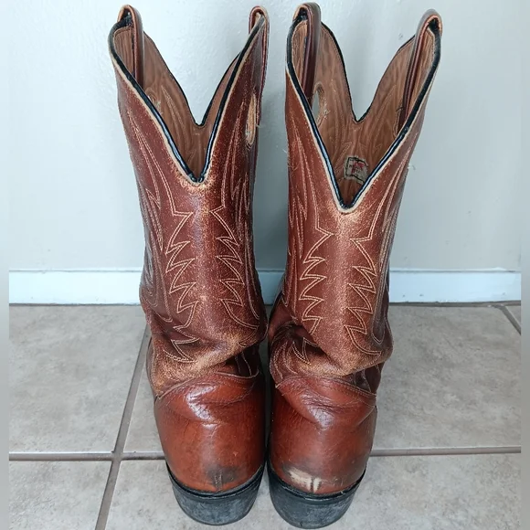 RED WING PECOS Men's Size 13 B Western Boots 9812 Cowboy Brown Leather Made USA - Picture 6 of 12